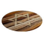 David Wood Board Effect Round Glass Board Schneidebrett (Ecke)