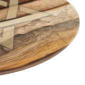 David Wood Board Effect Round Glass Board Schneidebrett (Ecke)