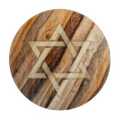 David Wood Board Effect Round Glass Board Schneidebrett (Vorderseite)