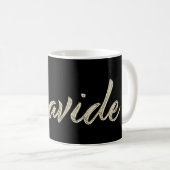 Davide Name whitegold Tasse Teetasse Kaffeetasse (VorderseiteRechts)