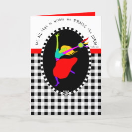 Davidic Dancer Buffalo Karierte Grußkarte Dankeskarte