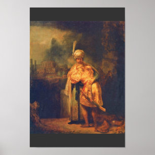 Davids Abschied zu Jonathan durch Rembrandt Poster