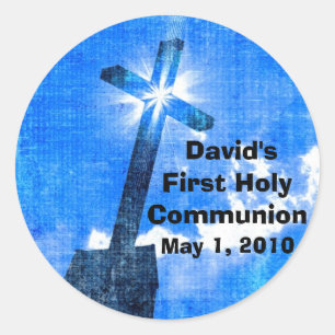 David's erste heilige Kommunion Stickers
