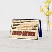 David's Pensionskarte (Halbschallfinale) Karte (Gelbe Blume)