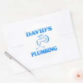 David's Plumbing Runder Aufkleber (Umschlag)