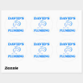 David's Plumbing Runder Aufkleber (Blatt)
