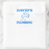 David's Plumbing Runder Aufkleber (Tasche)
