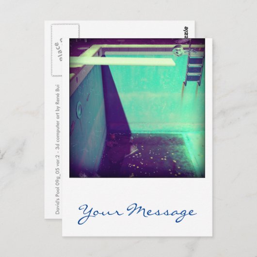 David's Pool 09g05 Custom 3d Computer Art Postkart Postkarte (Vorne/Hinten)