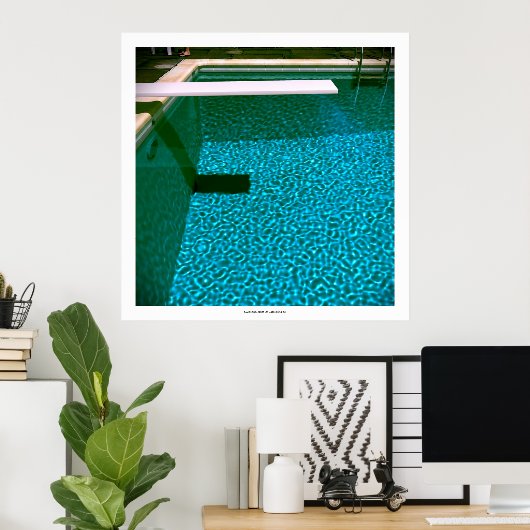 DAVID'S POOL SERIES p09- 3D Computer ART - 32x32 Poster (Heimbüro)