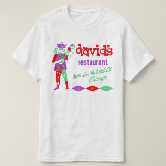 David's Restaurant, Bridgeport, Chicago, IL T-Shirt (Design vorne)