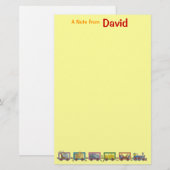 David's Secret Travels Stationery Briefpapier (Vorne/Hinten)