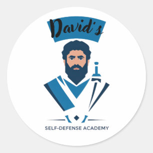 Davids Selbstverteidigungsakademie Runder Aufkleber