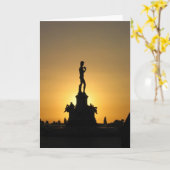 Davids Silhouette Karte (Gelbe Blume)
