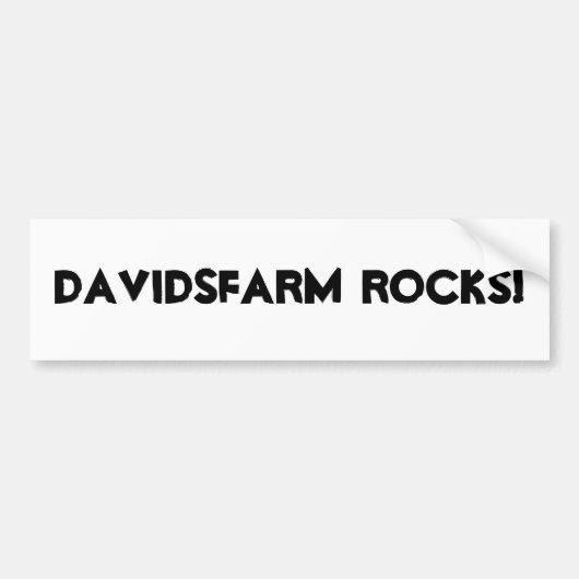 DAVIDSFARM FELSEN! Autoaufkleber (Vorne)