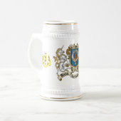 Davidson-Clan-Abzeichen & Einhorn Bierglas (Vorderseite Links)