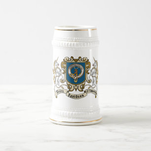 Davidson-Clan-Abzeichen & Einhorn Bierglas