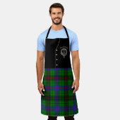 Davidson Clan Abzeichen & Tartan Kilt Schürze (Getragen)