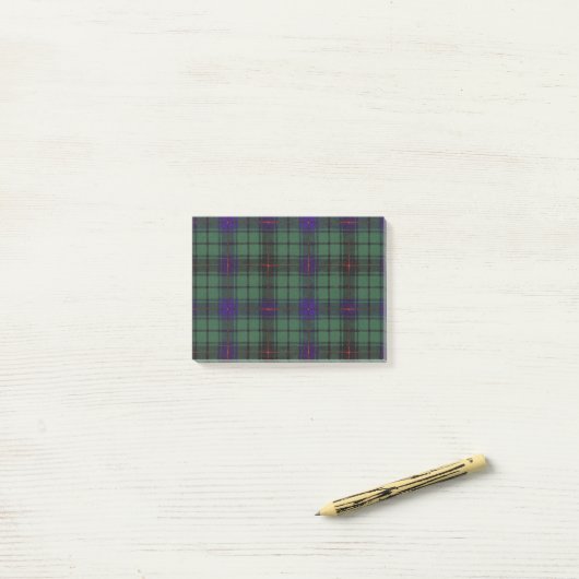 Davidson-Clan karierter schottischer Tartan Post-it Klebezettel (Auf Schreibtisch)