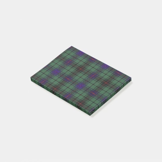 Davidson-Clan karierter schottischer Tartan Post-it Klebezettel (angewinkelt)