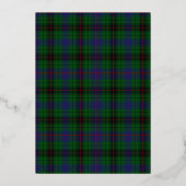 Davidson Clan Tartan Kariert Wedding Folieneinladung (Rückseite)