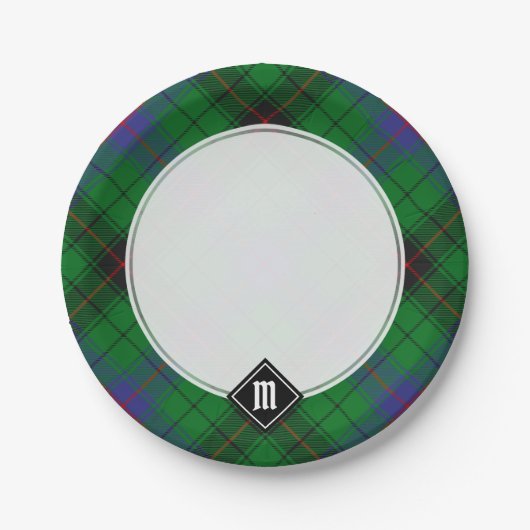 Davidson-Clan-Tartan Pappteller (Vorderseite)
