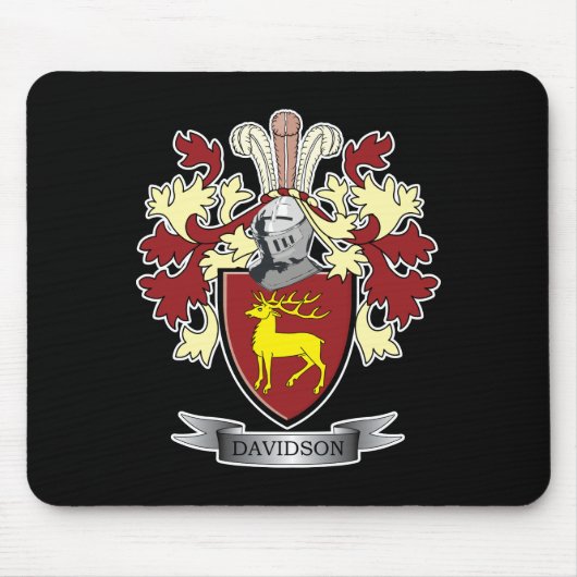 Davidson-Familienwappen-Wappen Mousepad (Vorne)