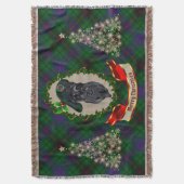 Davidson Scottie Dog Christmas Throw Blanket Decke (Vorderseite Vertikal)