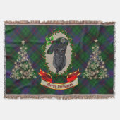 Davidson Scottie Dog Christmas Throw Blanket Decke (Vorderseite)