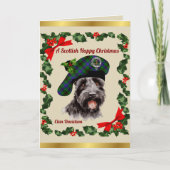 Davidson Scottie Dog Personalized Xmas Karte (Vorderseite)
