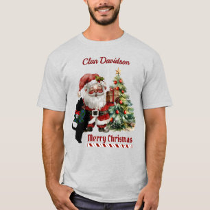 Davidson Scottie Dog Weihnachten Personalisiert T-Shirt