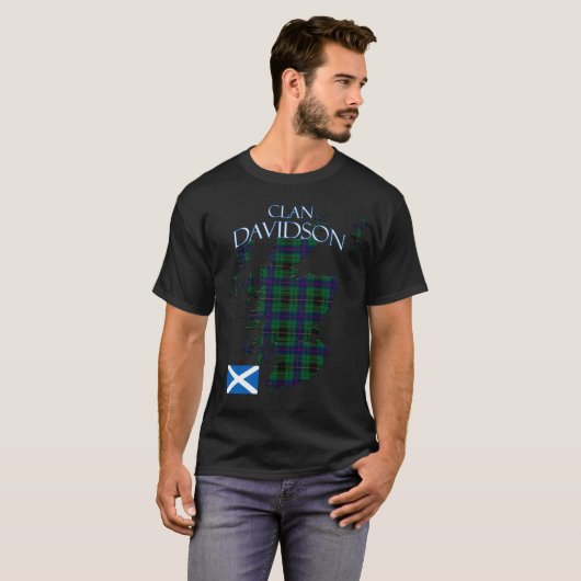 Davidson Scottish Clan Tartan Scotland T-Shirt (Vorne ganz)