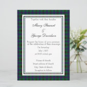 Davidson Scottish Wedding Einladung (Stehend Vorderseite)