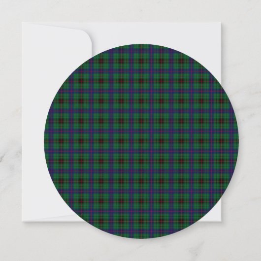 Davidson Scottish Wedding Round Einladung (Rückseite)