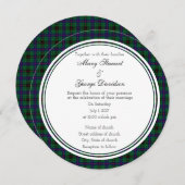 Davidson Scottish Wedding Round Einladung (Vorne/Hinten)