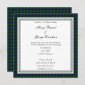 Davidson Scottish Wedding Square Einladung (Vorne/Hinten)