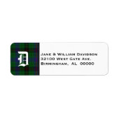 Davidson Tartan Kariert Monogram Address Labels (Vorne)