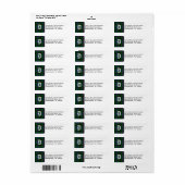 Davidson Tartan Kariert Monogram Address Labels (Vorne)