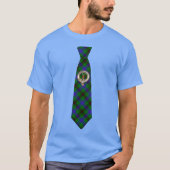 Davidson-Tartan-Schlips mit Abzeichen T-Shirt (Vorderseite)
