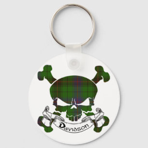 Davidson Tartan Skull Schlüsselanhänger