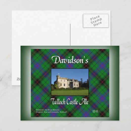Davidson's Tulloch Castle Ale Postkarte (Vorne/Hinten)