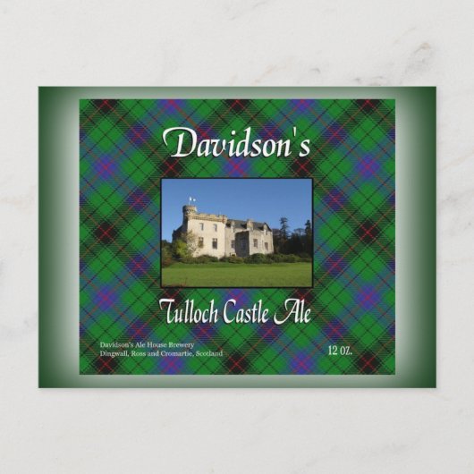 Davidson's Tulloch Castle Ale Postkarte (Vorderseite)