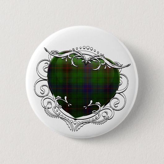 Davidsontartan-Herz Button (Vorderseite)