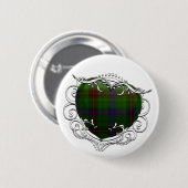 Davidsontartan-Herz Button (Vorne & Hinten)
