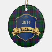 Davidsontartan-karierte kundenspezifische keramik ornament (Links)