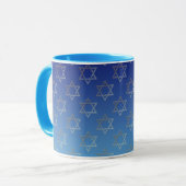 Davidsstern Auf blauem Hintergrund Tasse (Vorderseite Links)