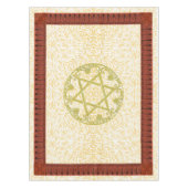 Davidsstern Blumen-Grenze Tischdecke (Vorderseite)