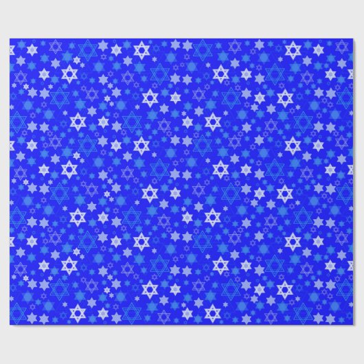 Davidsstern Chanukka Geschenkpapier (Flach)