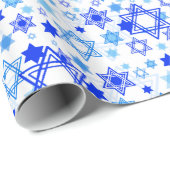 Davidsstern Chanukka Geschenkpapier (Rolleneckpunkt)