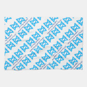 Davidsstern "Chanukka" Geschirrtuch (Horizontal)