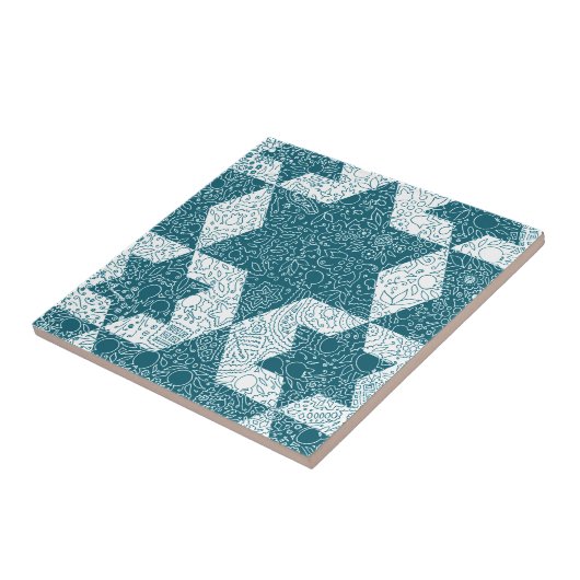 Davidsstern Entwurf gemacht in Jerusalem Fliese (Seite)